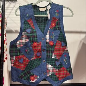 Vintage Embroidered Patchwork Vest
